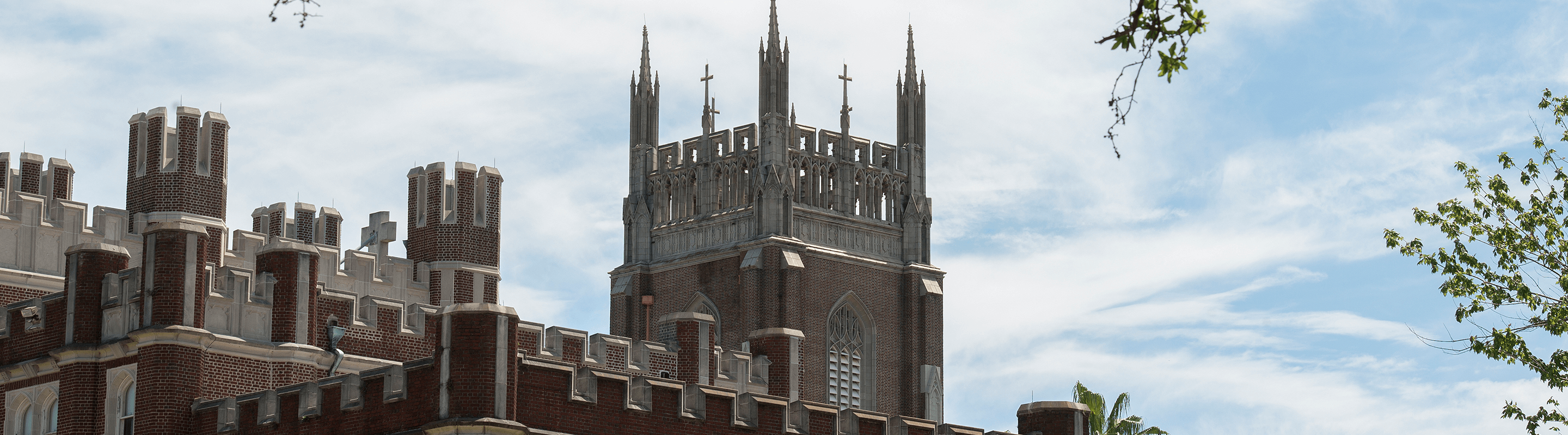 Top of Marquette Hall and Holy Name of Jesus Church